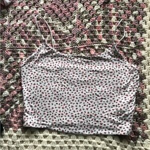 Garage cropped floral print tank top